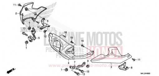 PANNEAU INFERIEUR (NC750XA) NC750XAK de 2019